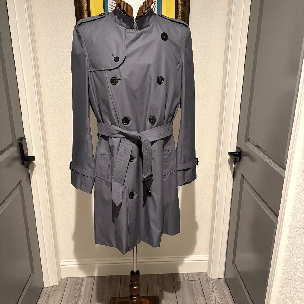 Burberry Mens Trench Coat - Brand New / Never Worn / With Tags Grey Size 42 - Picture 8 of 13